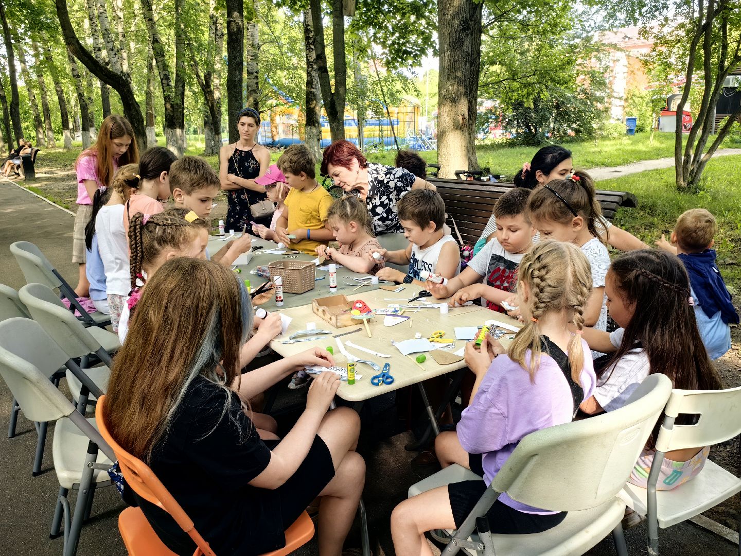 Мороженое, дети, парк, мастер-класс