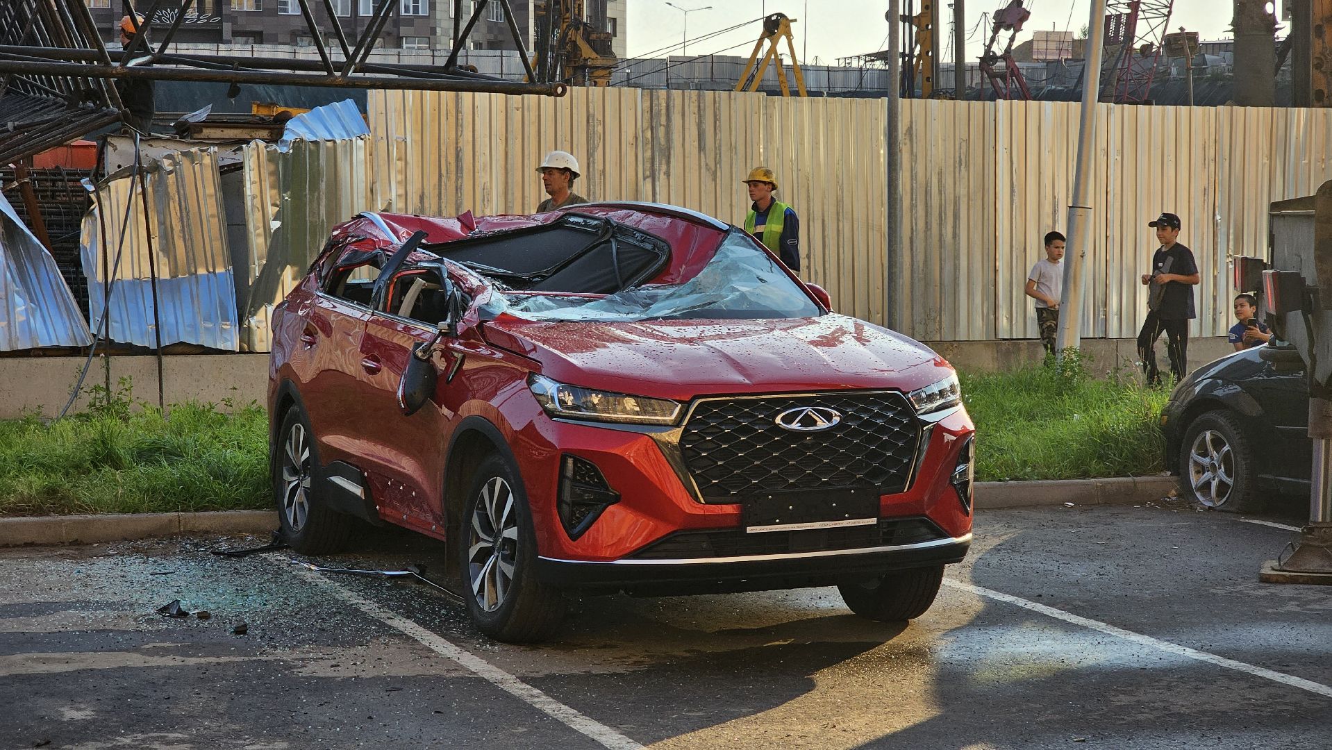 происшествие, башенный кран, Котельники