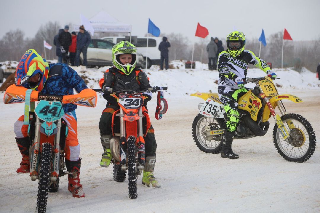 Серпухов, мотокросс, гонки, Зима в Подмосковье