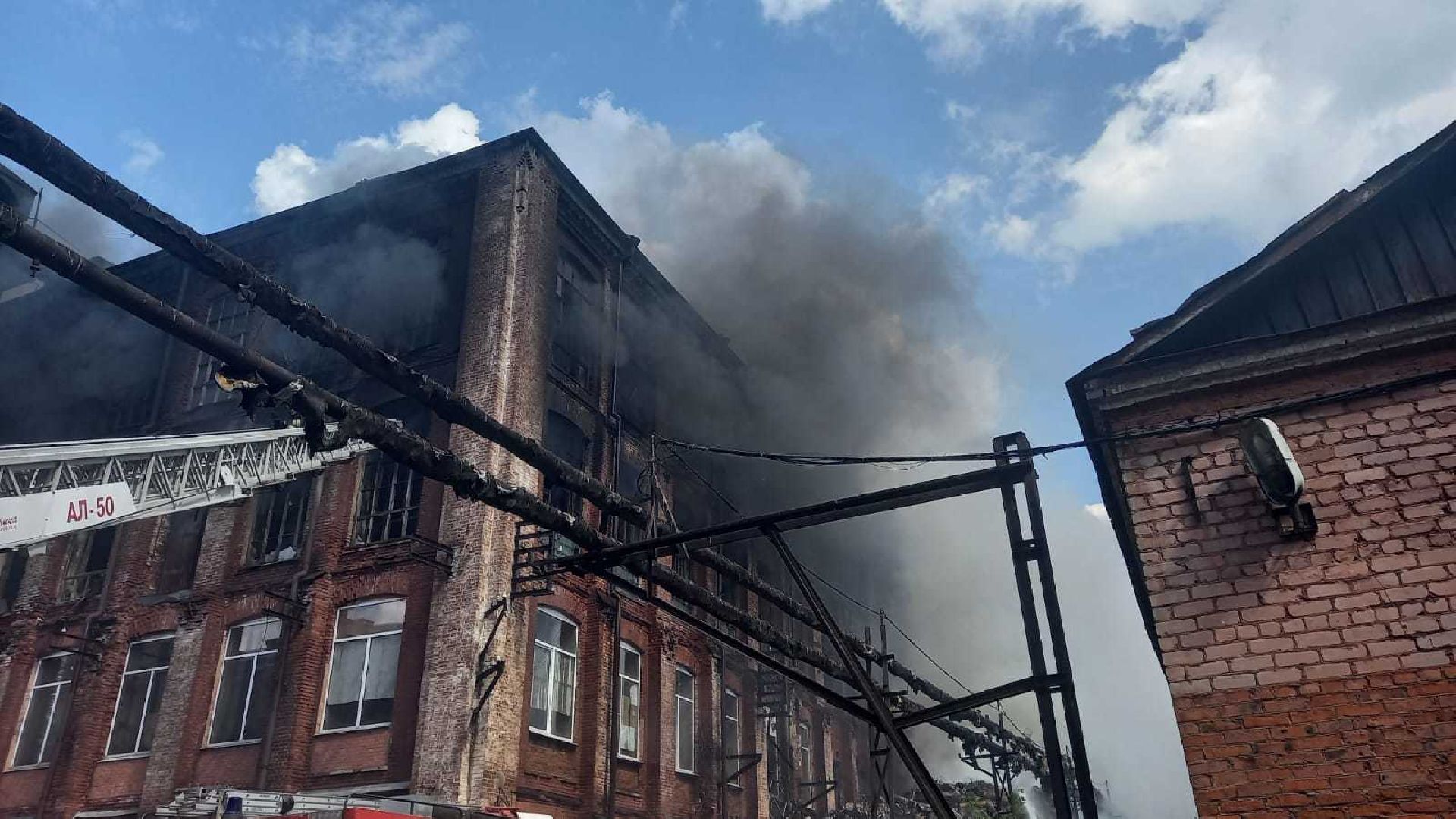 ЧП, пожар, Дрезна, обувная фабрика, Орехово-Зуево