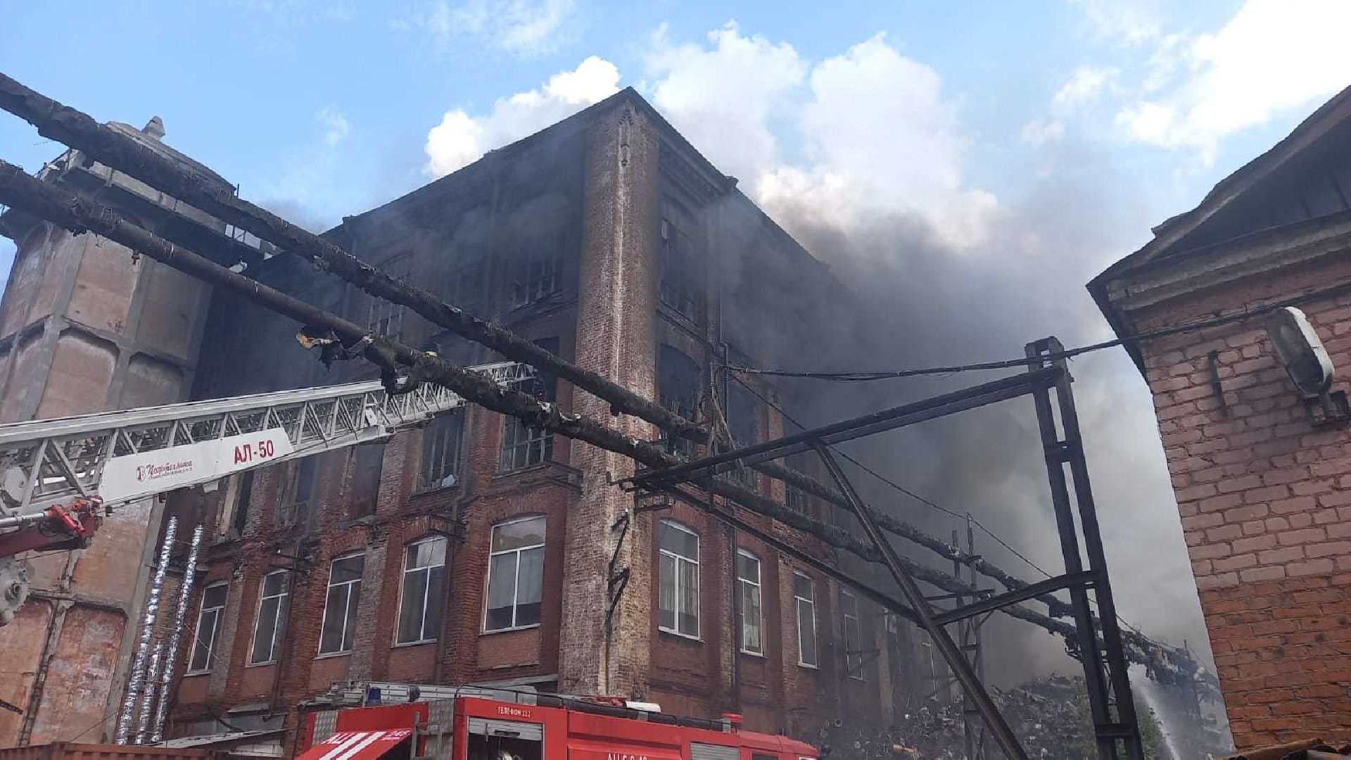 ЧП, пожар, Дрезна, обувная фабрика, Орехово-Зуево