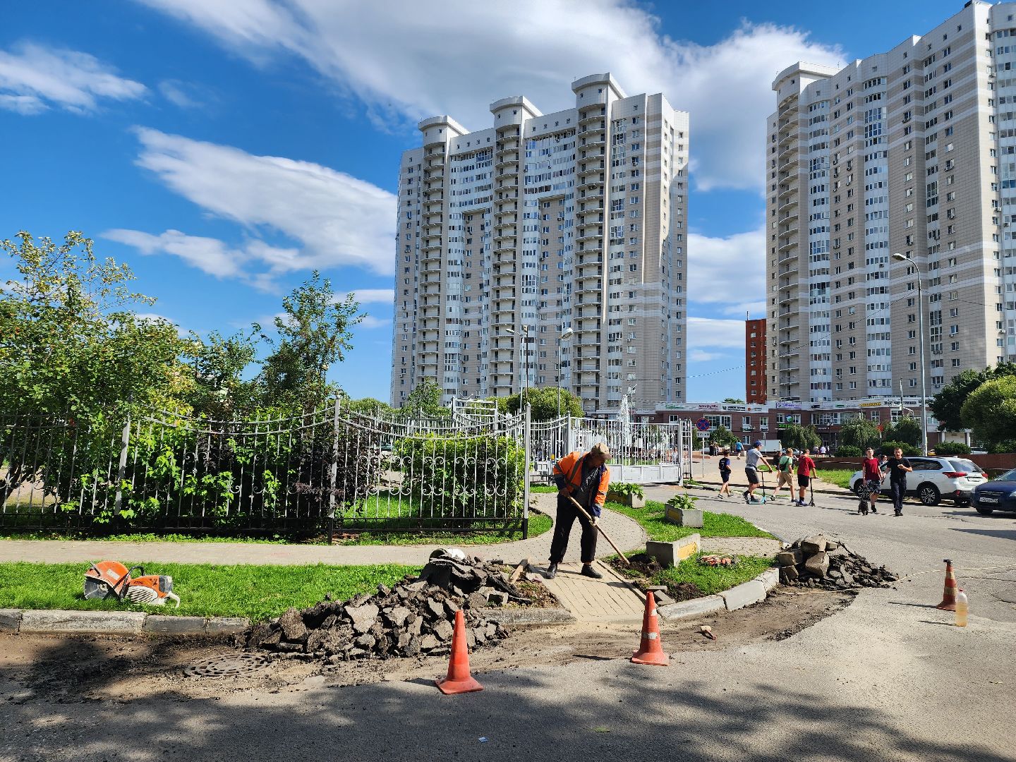 ремонт дорог, доброе дело, двор,