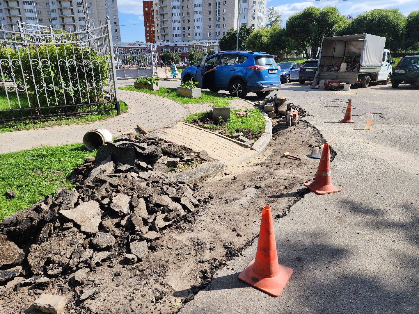 ремонт дорог, доброе дело, двор,