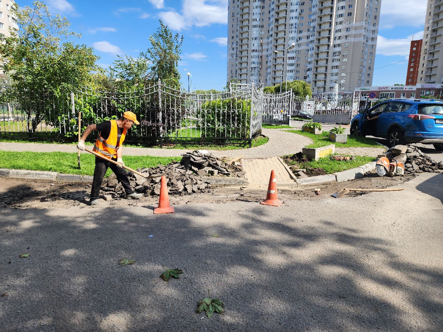 ремонт дорог, доброе дело, двор,