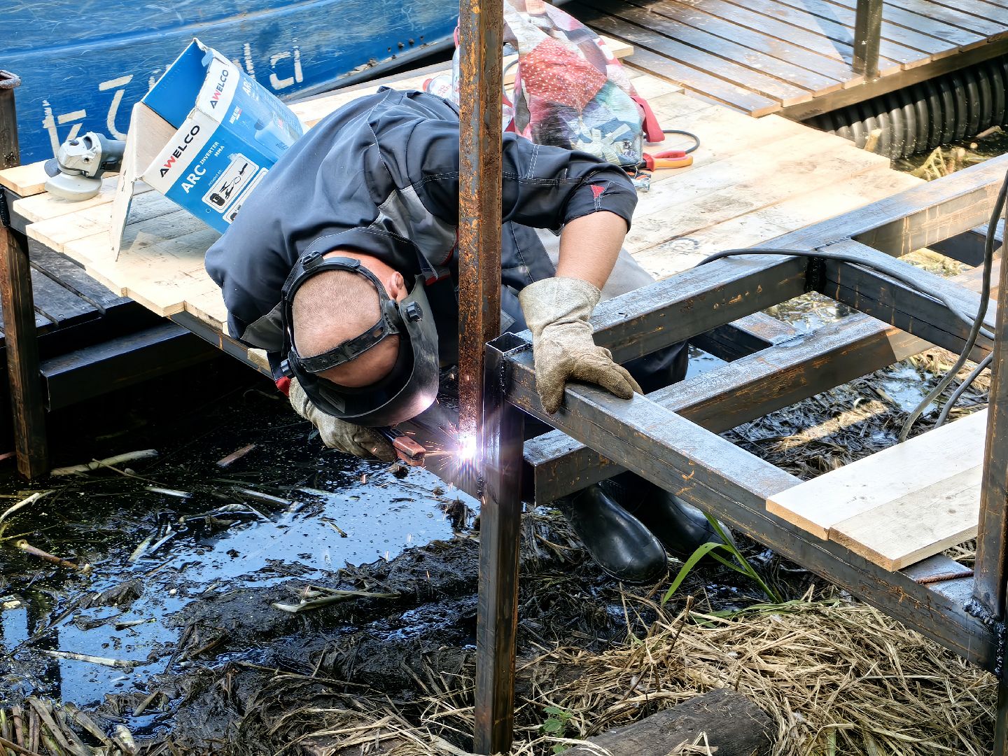 Лодка, катамаран, река, досуг, парк