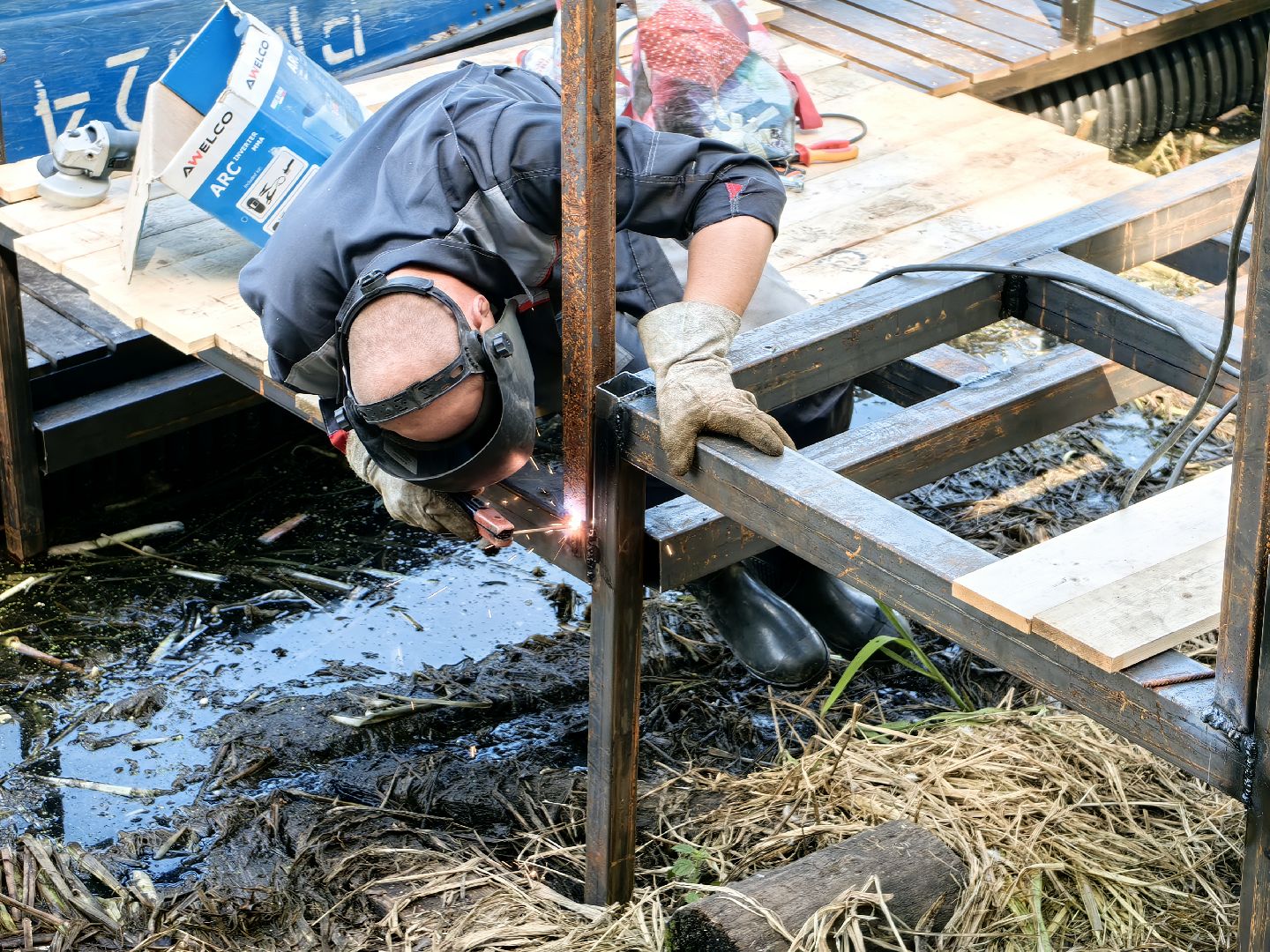 Лодка, катамаран, река, досуг, парк