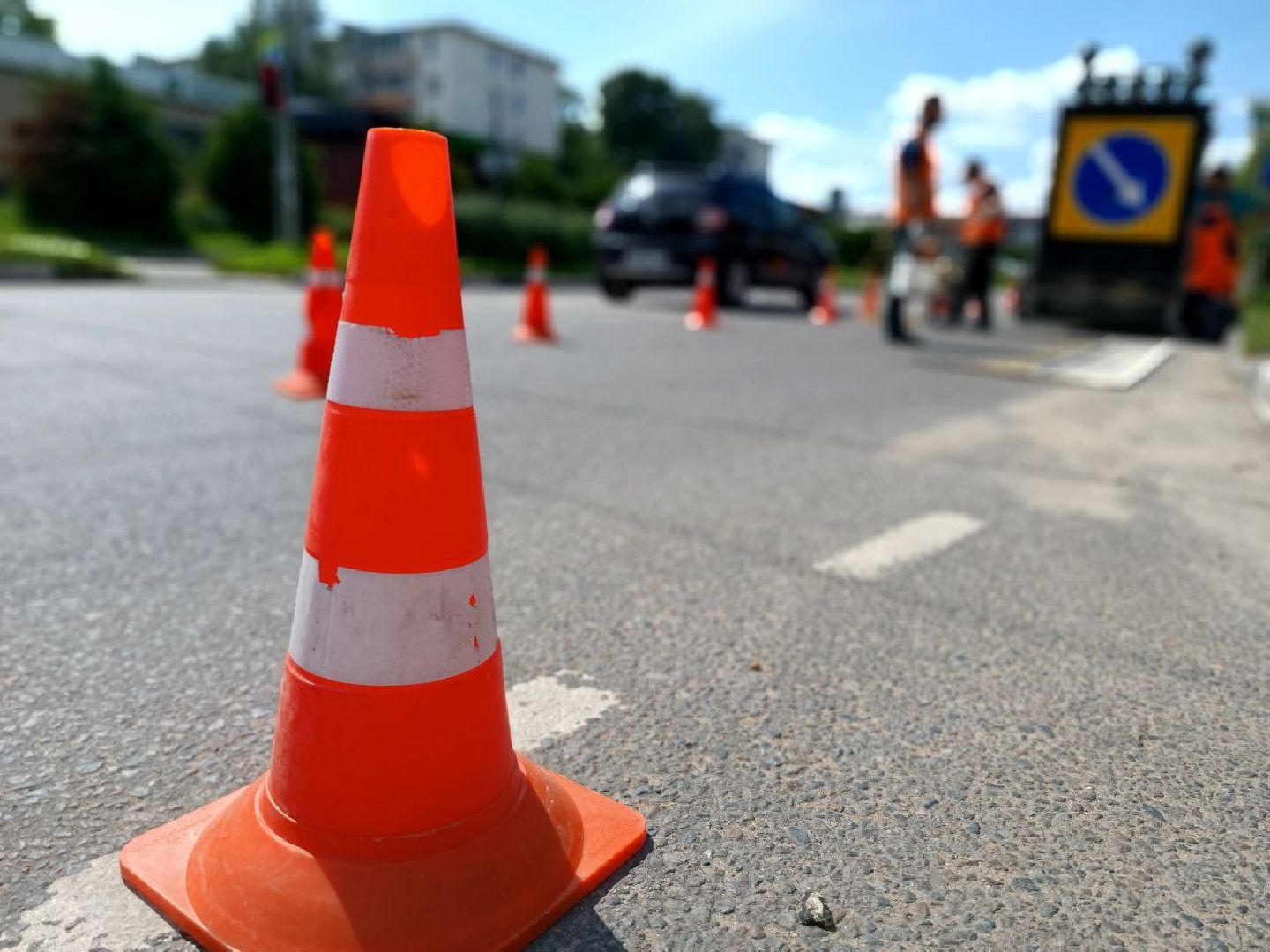 Можайск, Можайский городской округ, Подмосковье, разметка, пешеходные переходы, дорога, работы, социальные объекты