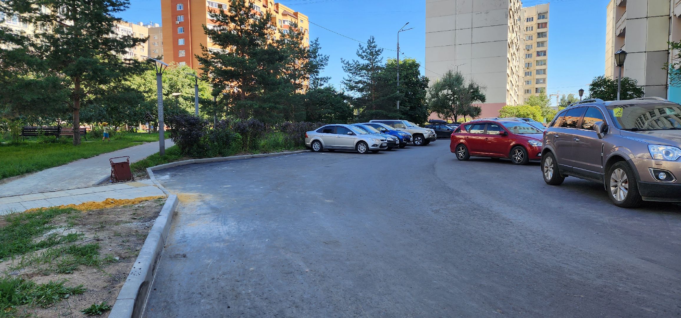 благоустройство двора, укладка асфальта, Котельники