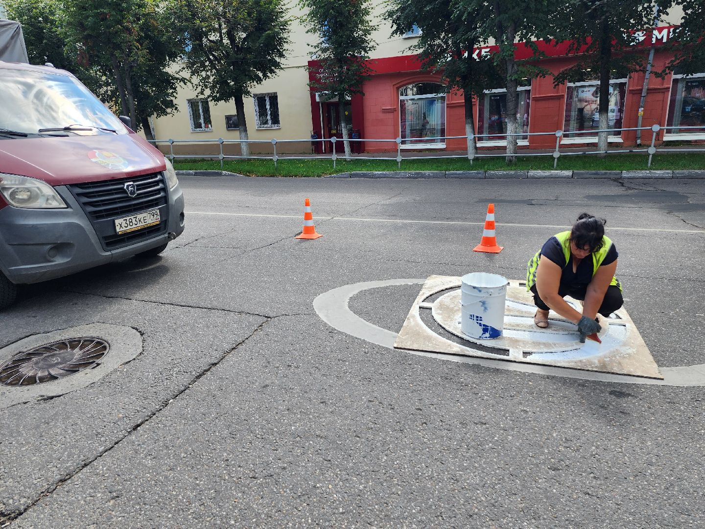 школа, школа №1, серпухов, дорожная разметка, дорога, комбинат благоустройства, 1 сентября,