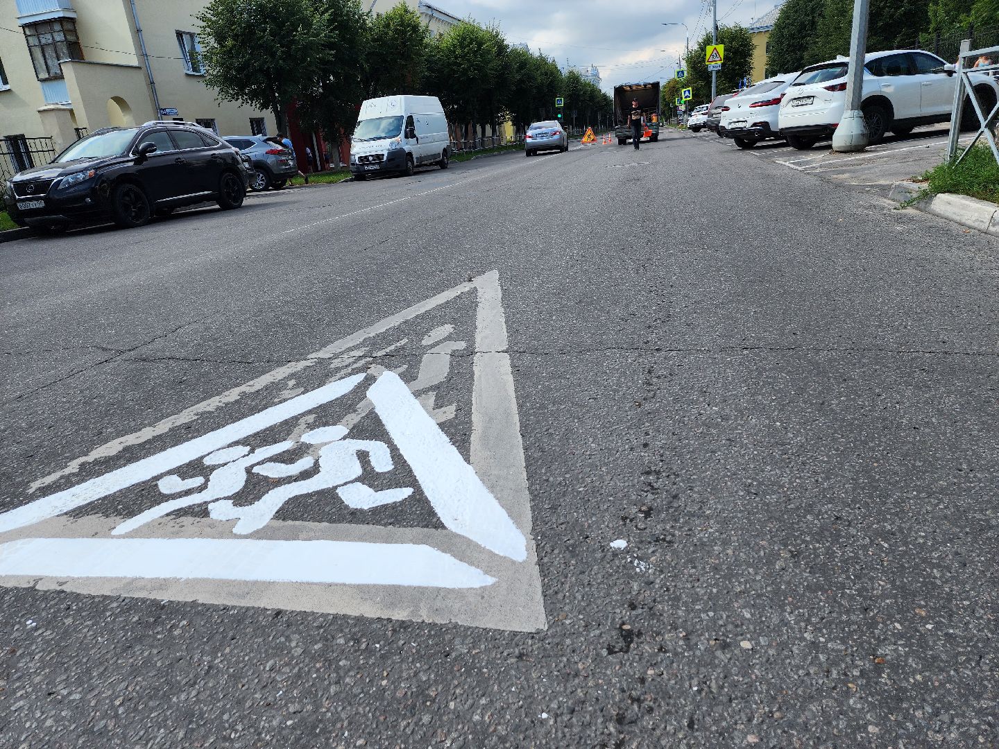 школа, школа №1, серпухов, дорожная разметка, дорога, комбинат благоустройства, 1 сентября,