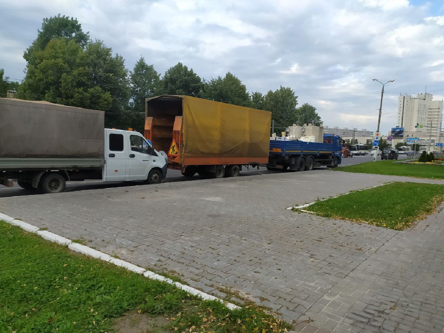 Коломна, дороги, дорожная разметка