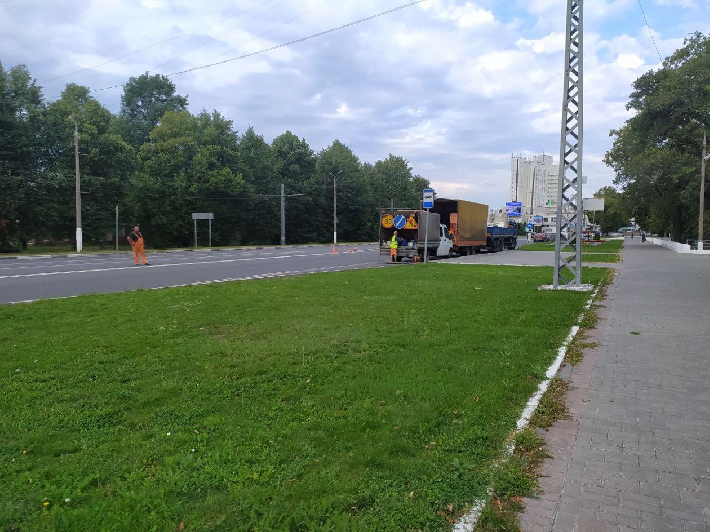 Коломна, дороги, дорожная разметка