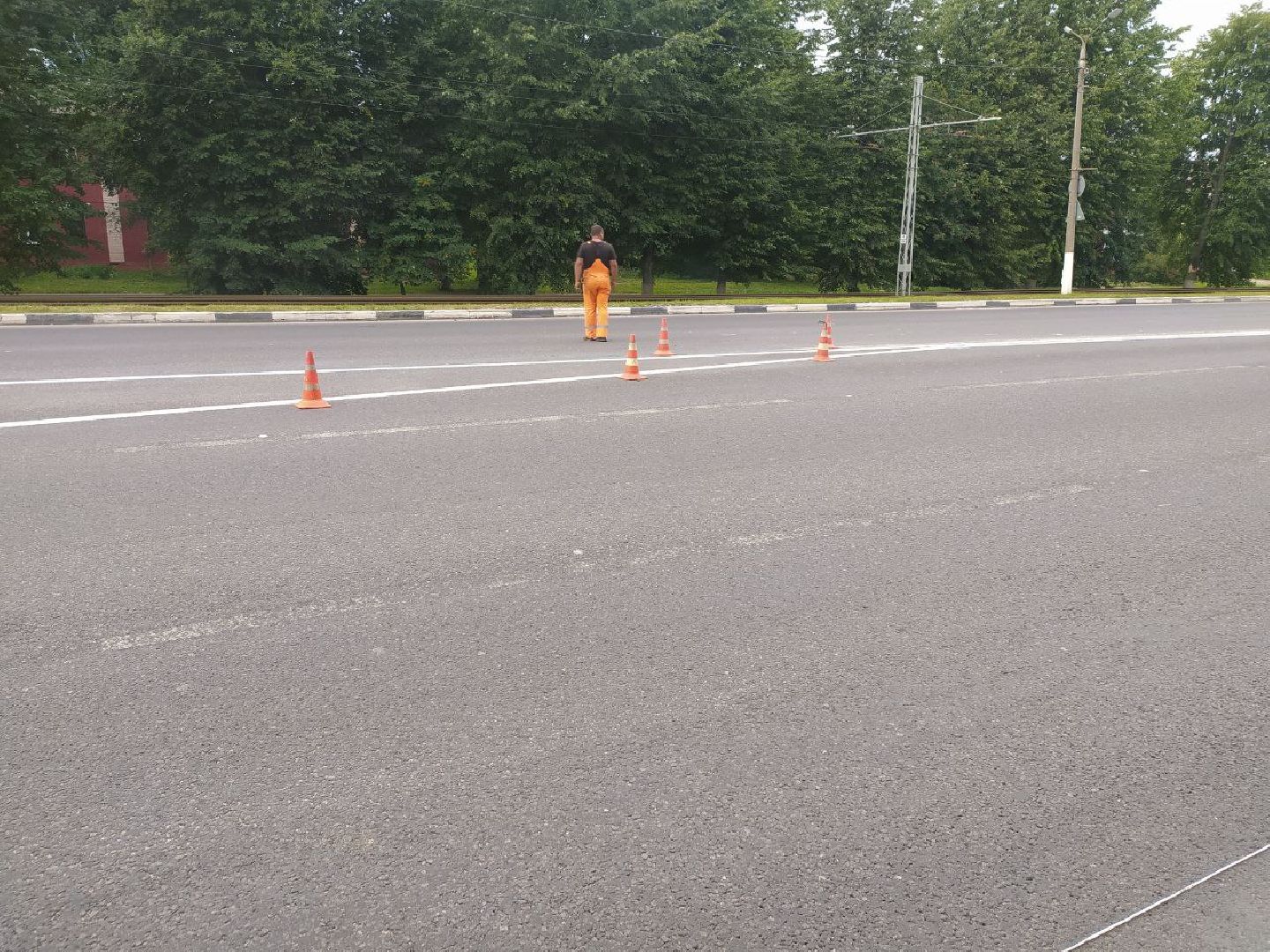 Коломна, дороги, дорожная разметка