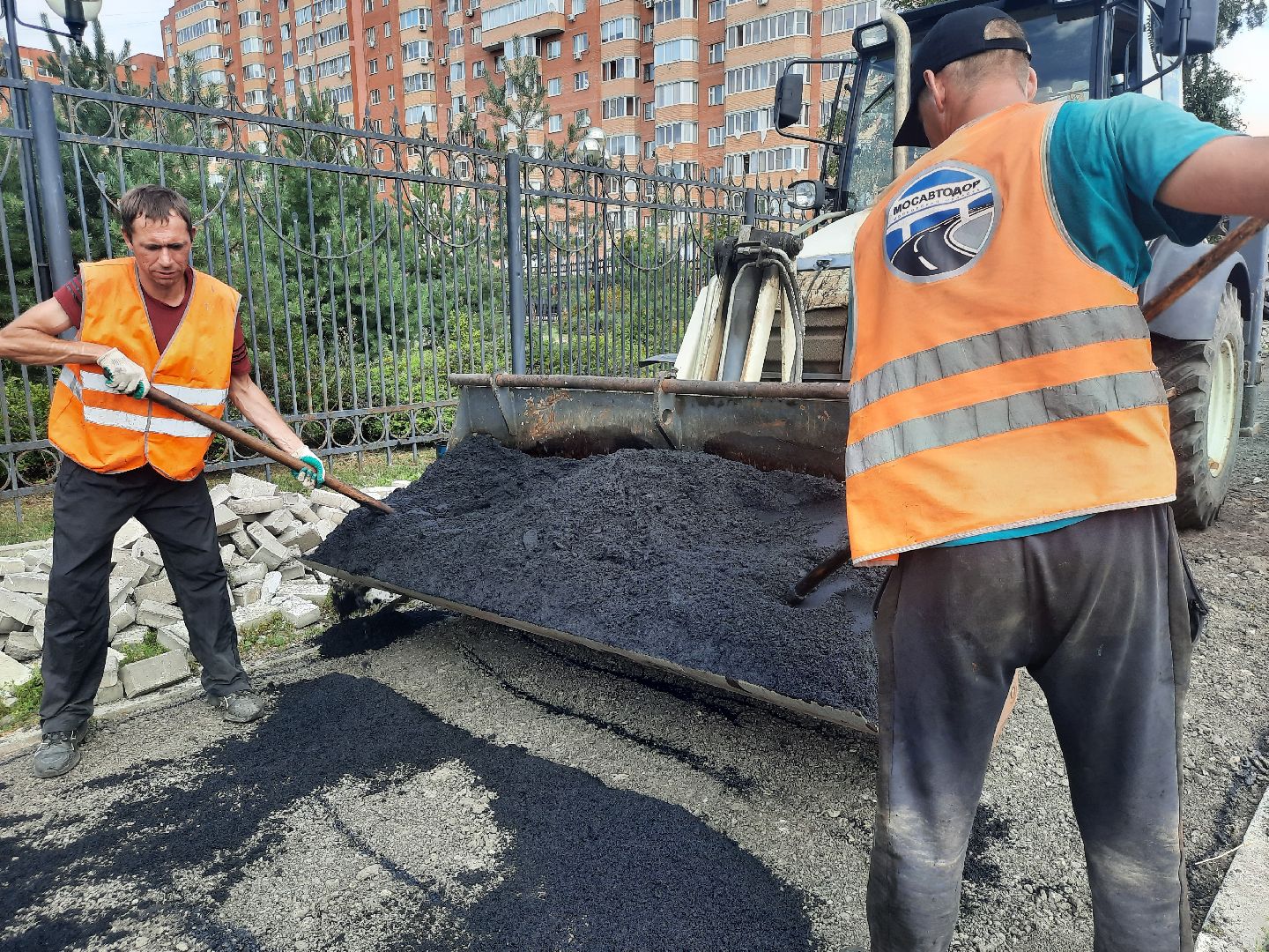 городской округ Шатура, ремонт тротуара, дорожные работы, укладка асфальта
