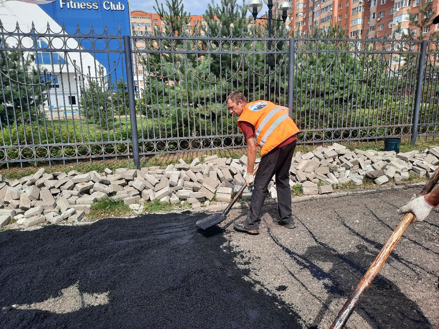городской округ Шатура, ремонт тротуара, дорожные работы, укладка асфальта