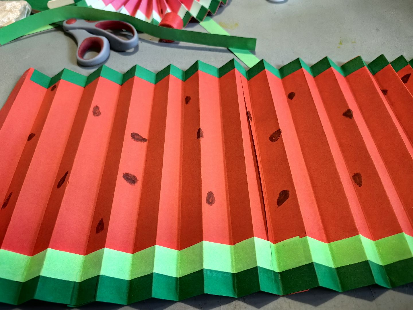 Мастер-класс, веер, парк, гости, бумага, ножницы