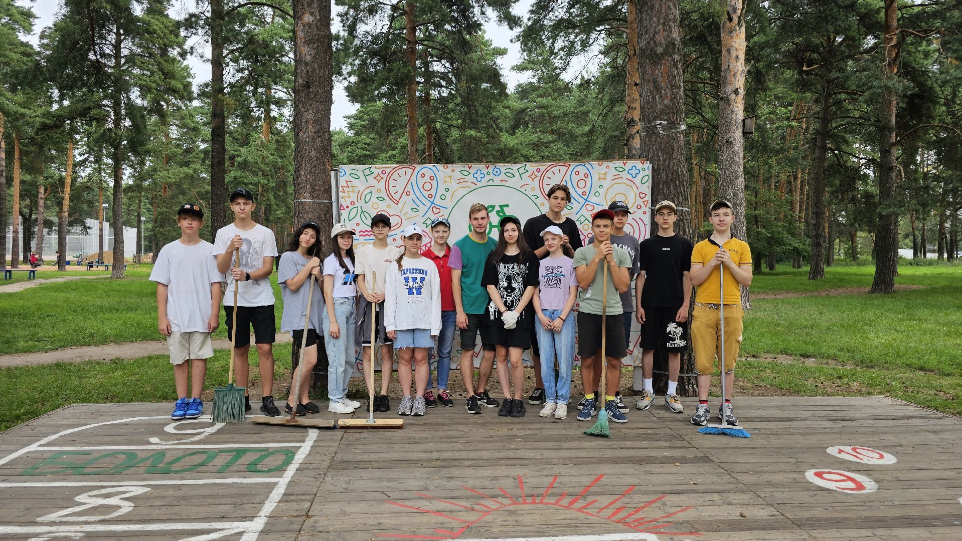 школьное трудоустройство, бригада зеленого хозяйства, Кузьминский лесопарк, Котельники