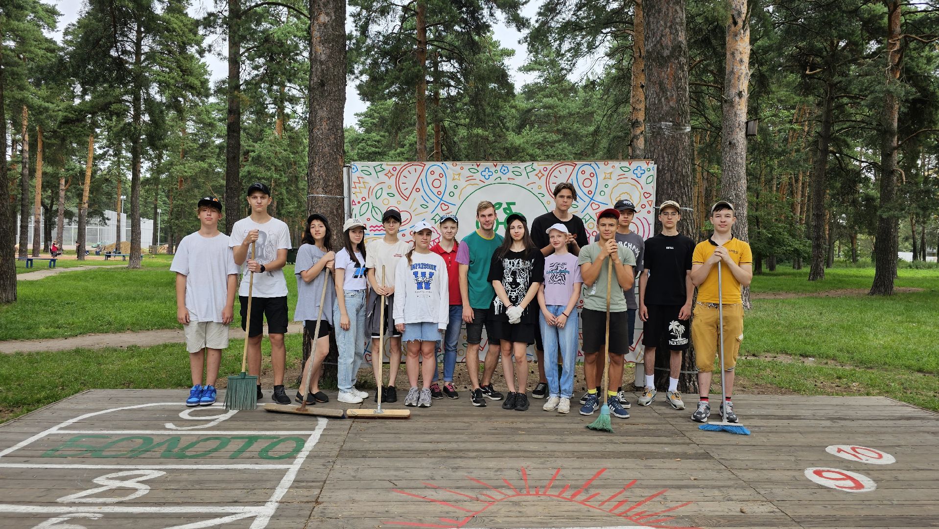 школьное трудоустройство, бригада зеленого хозяйства, Кузьминский лесопарк, Котельники