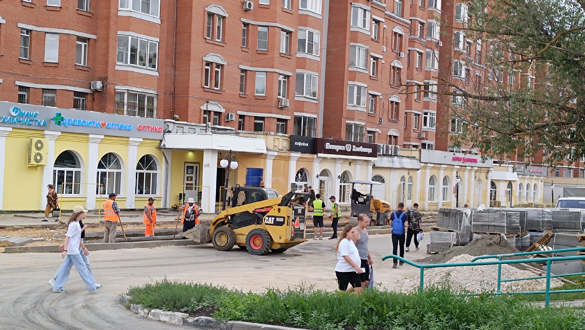 Лобня, благоустройство, тротуар