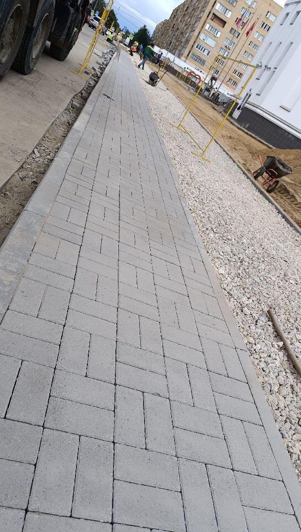 Лобня, благоустройство, тротуар