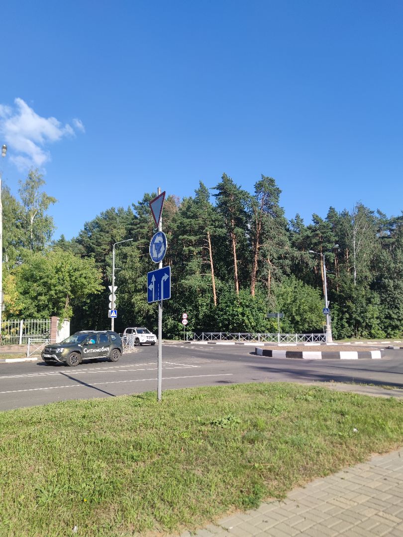 Круговое движение, благоустройство дорог, Дубна