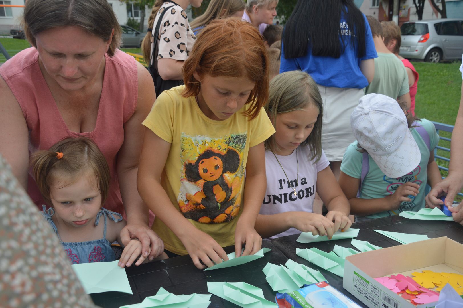 Шатура, Единая Россия, Молодая Гвардия, волонтёры, ростовые куклы, оригами, игры