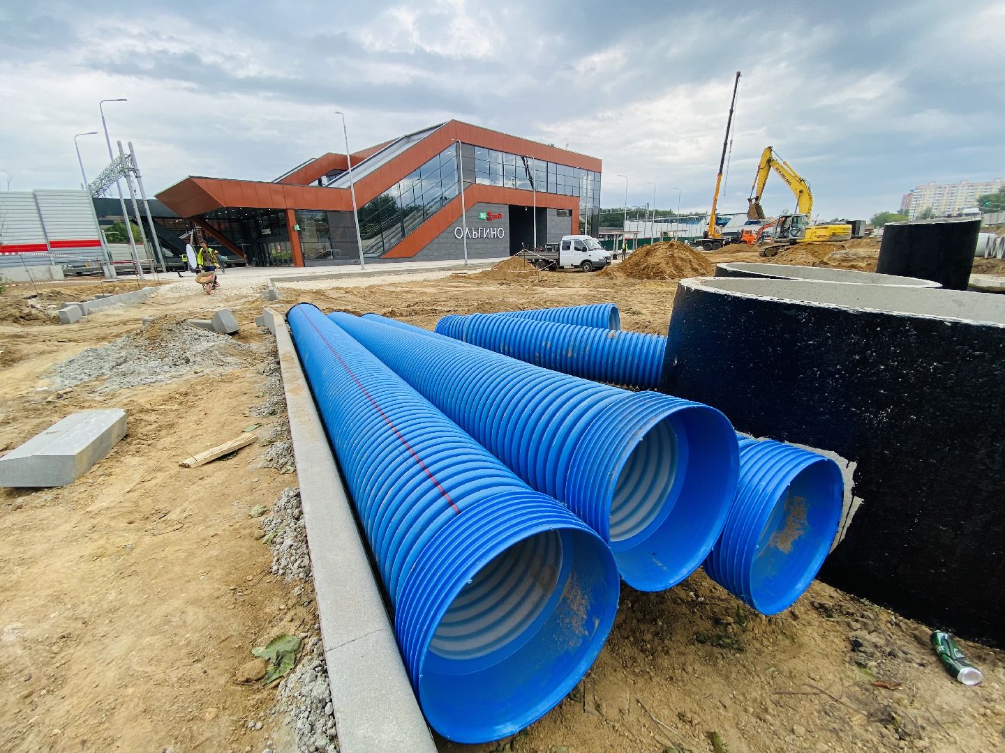 Балашиха, МЦД-4, платформа Ольгино, перехватывающая парковка