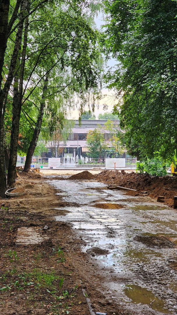 Долгопрудный, благоустройство, парки, плитка, Центральный парк, матрос Железняк