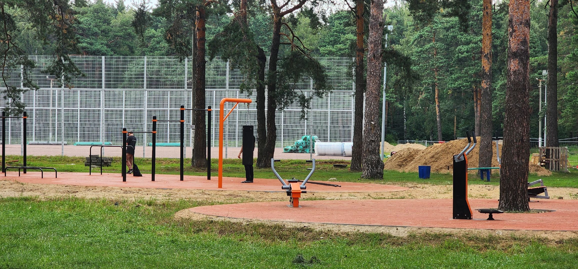 Кузьминский лесопарк, тренажерная площадка, воркаут, Котельники