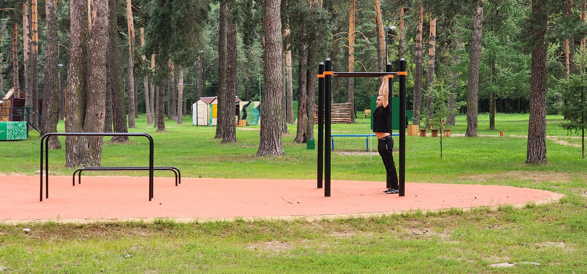 Кузьминский лесопарк, тренажерная площадка, воркаут, Котельники