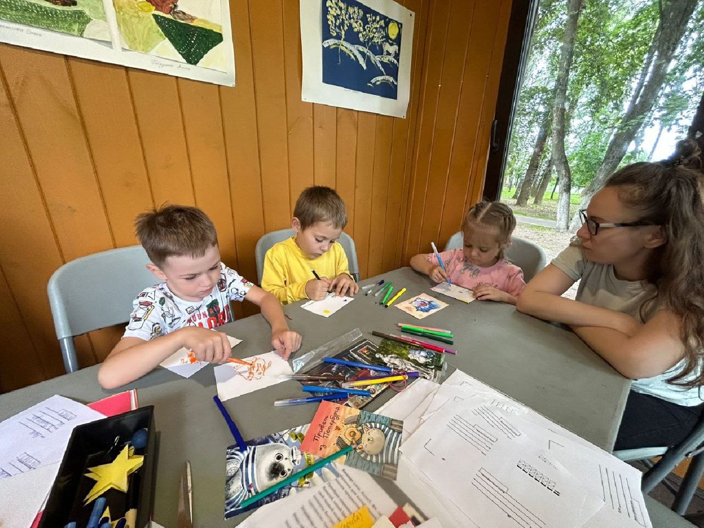 Мастер-класс, парк, письмо, дети