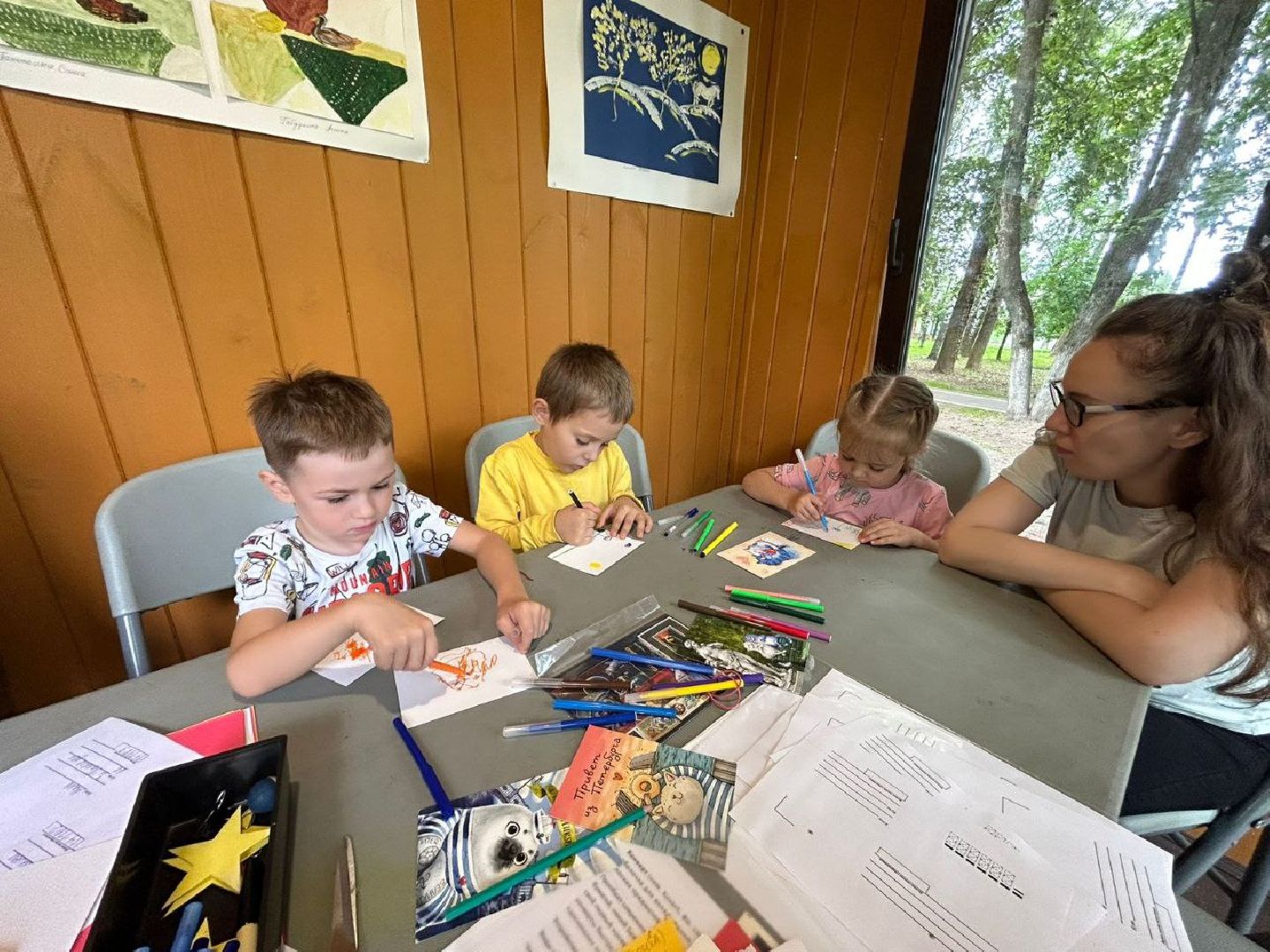 Мастер-класс, парк, письмо, дети