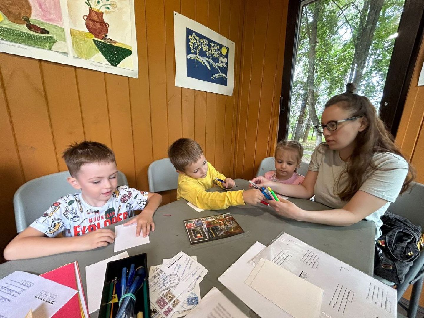 Мастер-класс, парк, письмо, дети