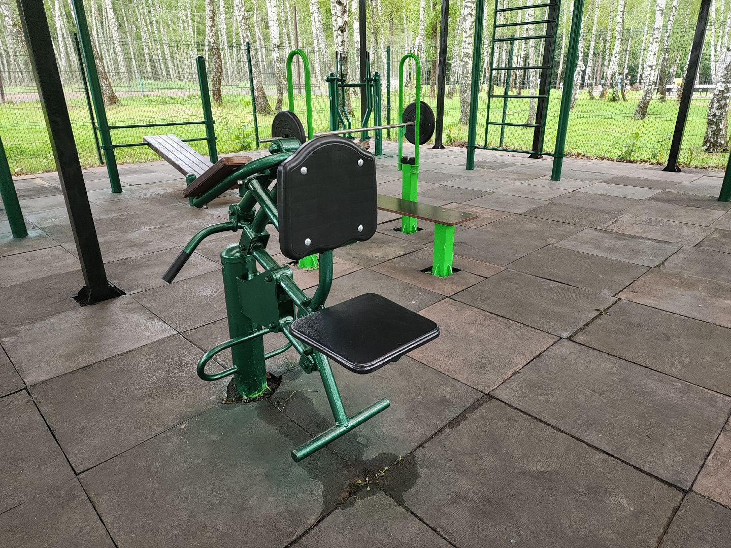 Кашира, парк, воркаут, крыша, тренажёры