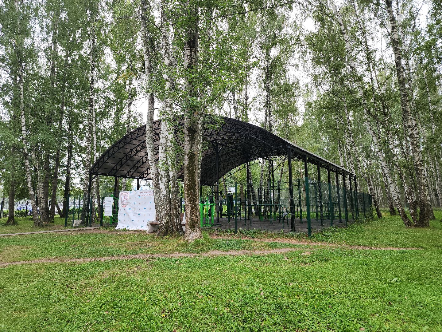 Кашира, парк, воркаут, крыша, тренажёры