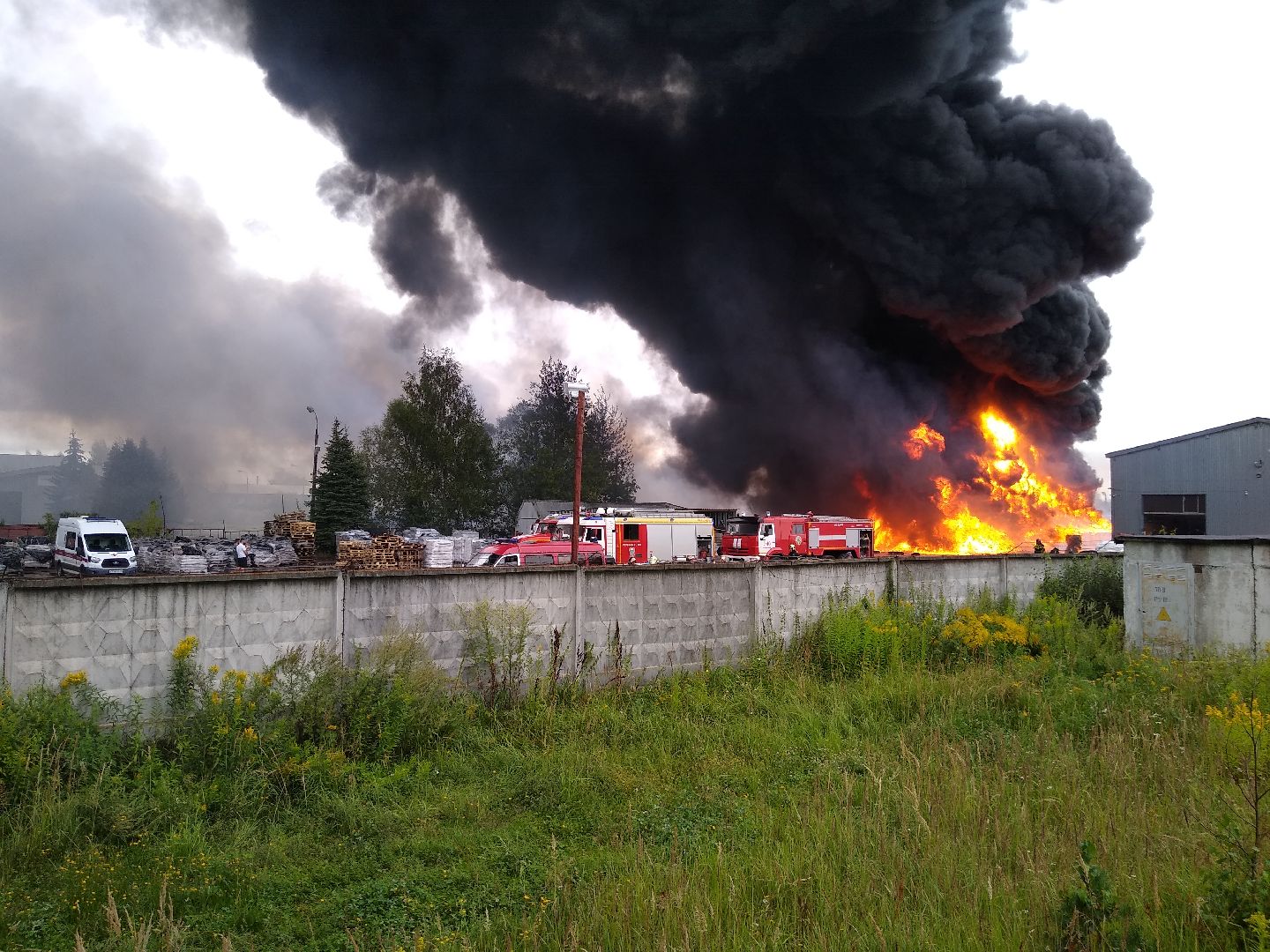 Раменское, ЧП, пожар на Донинском шоссе