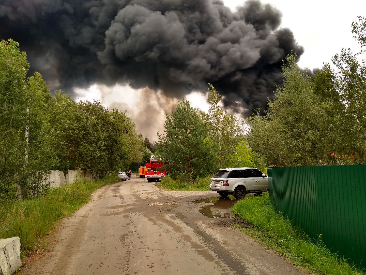 Раменское, ЧП, пожар на Донинском шоссе
