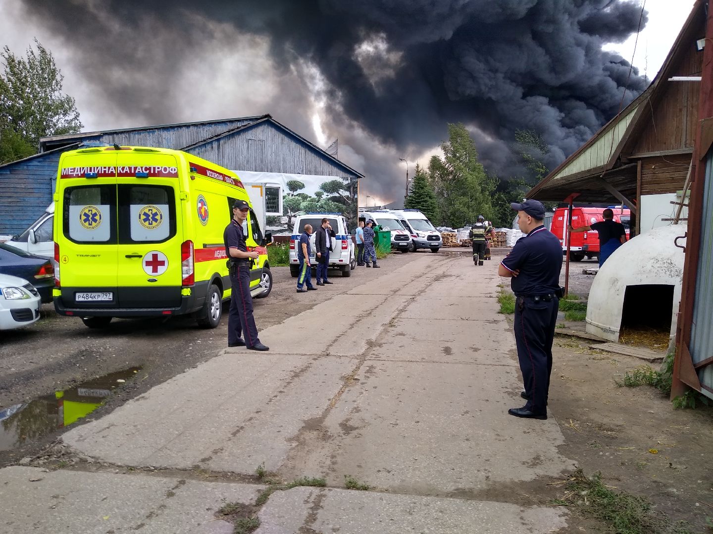 Раменское, ЧП, пожар на Донинском шоссе