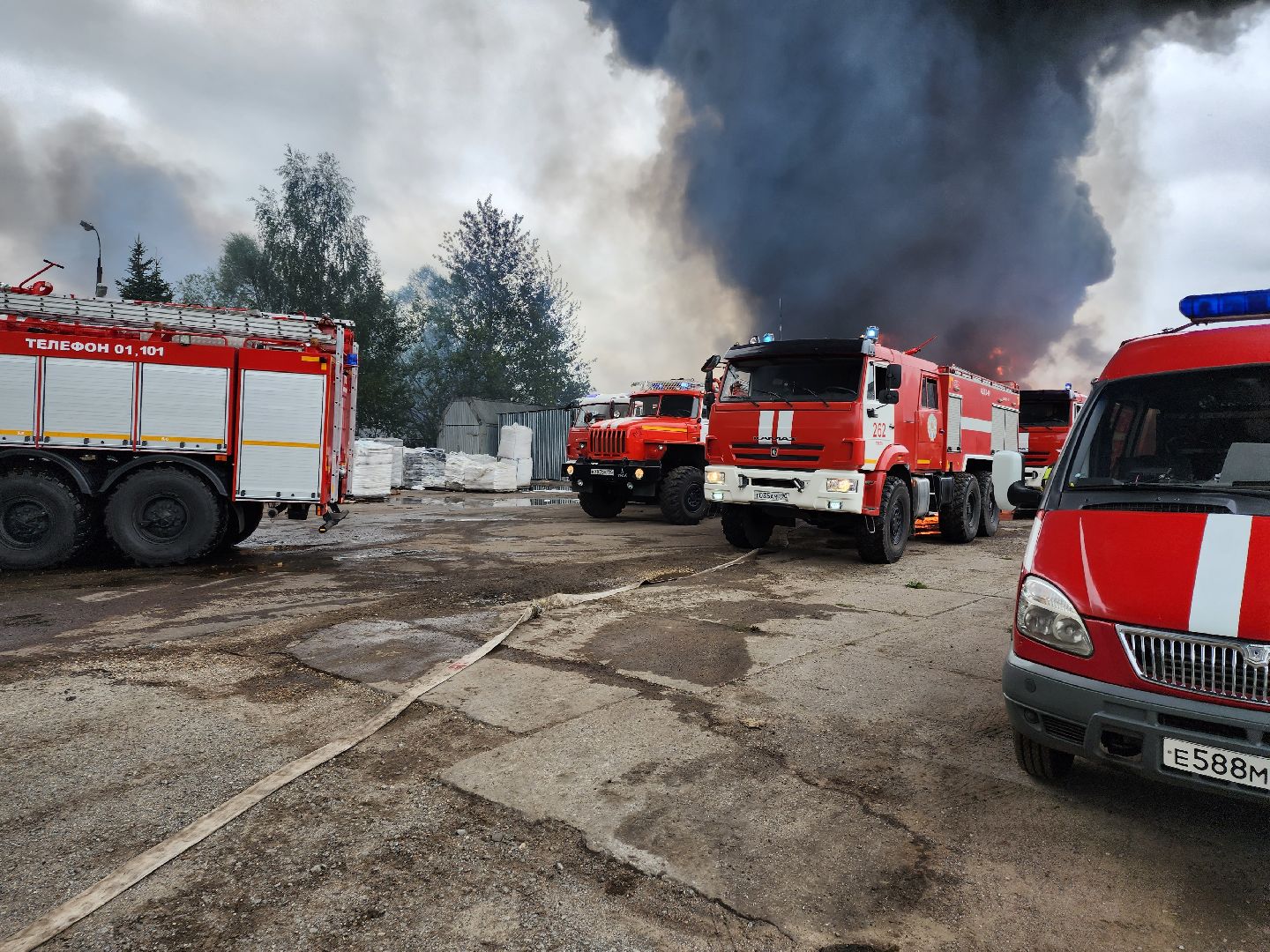 Раменское, ЧП, пожар на Донинском шоссе