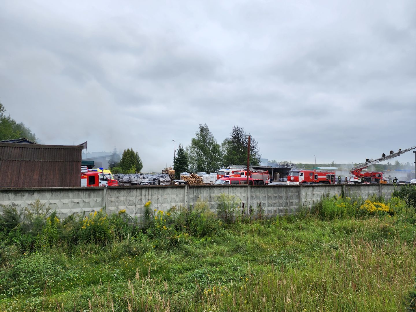 Раменское, ЧП, пожар на донинском шоссе, открытое горение ликвидировано