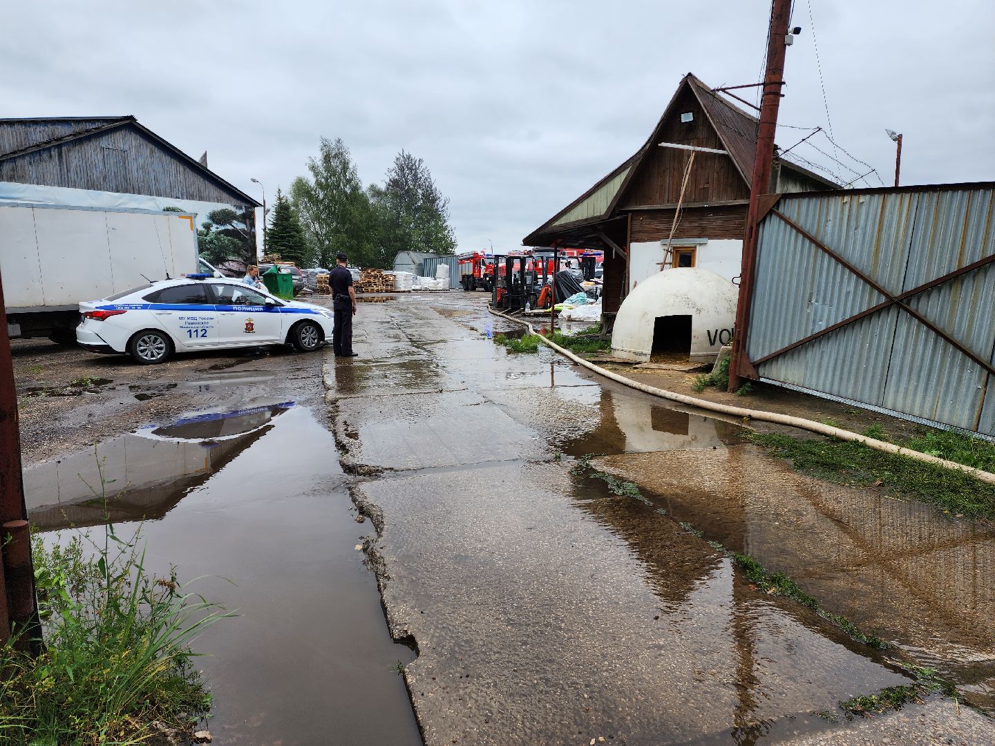 Раменское, ЧП, пожар на донинском шоссе, открытое горение ликвидировано