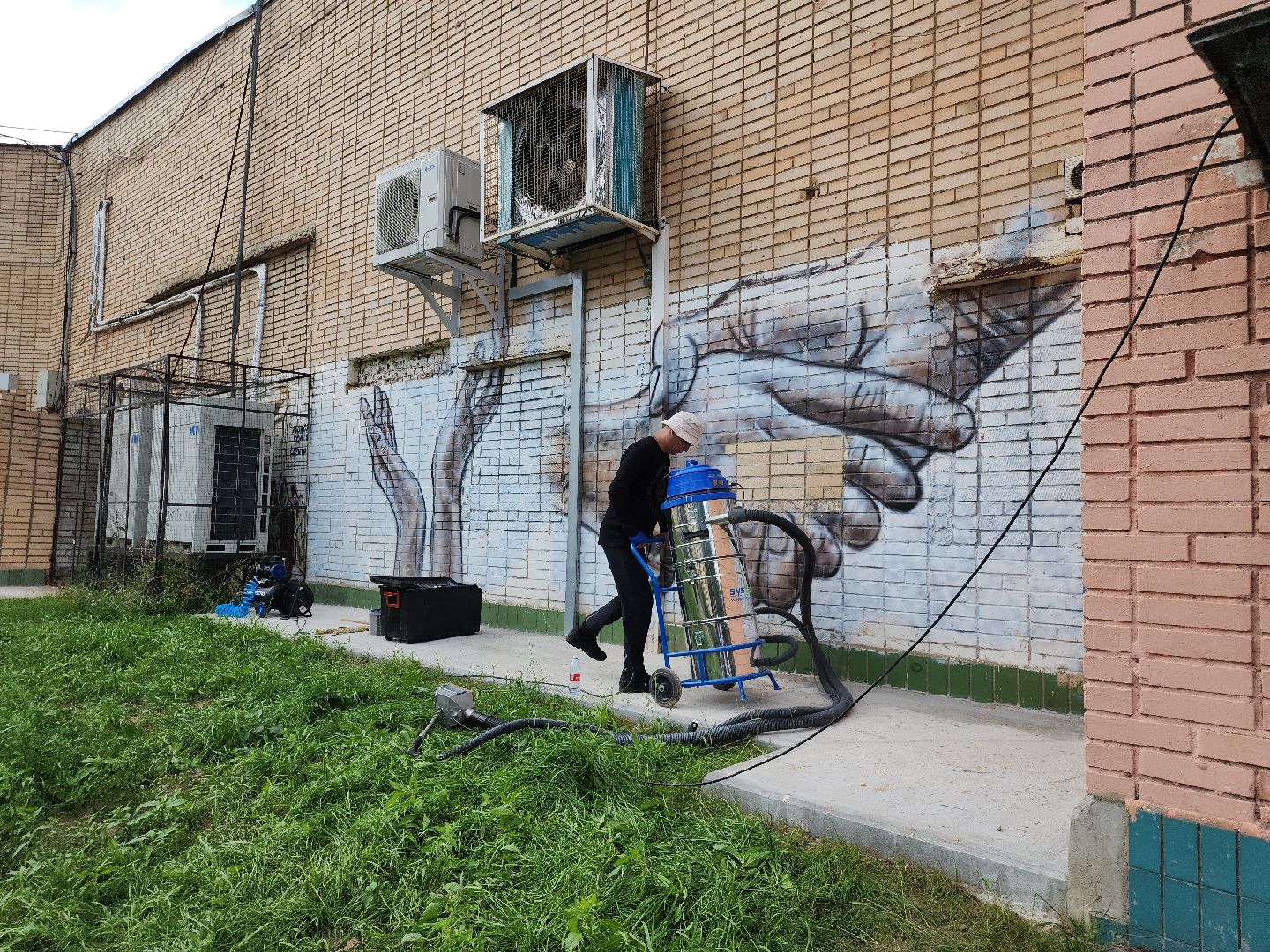 отчистка стен зданий, Домодедово