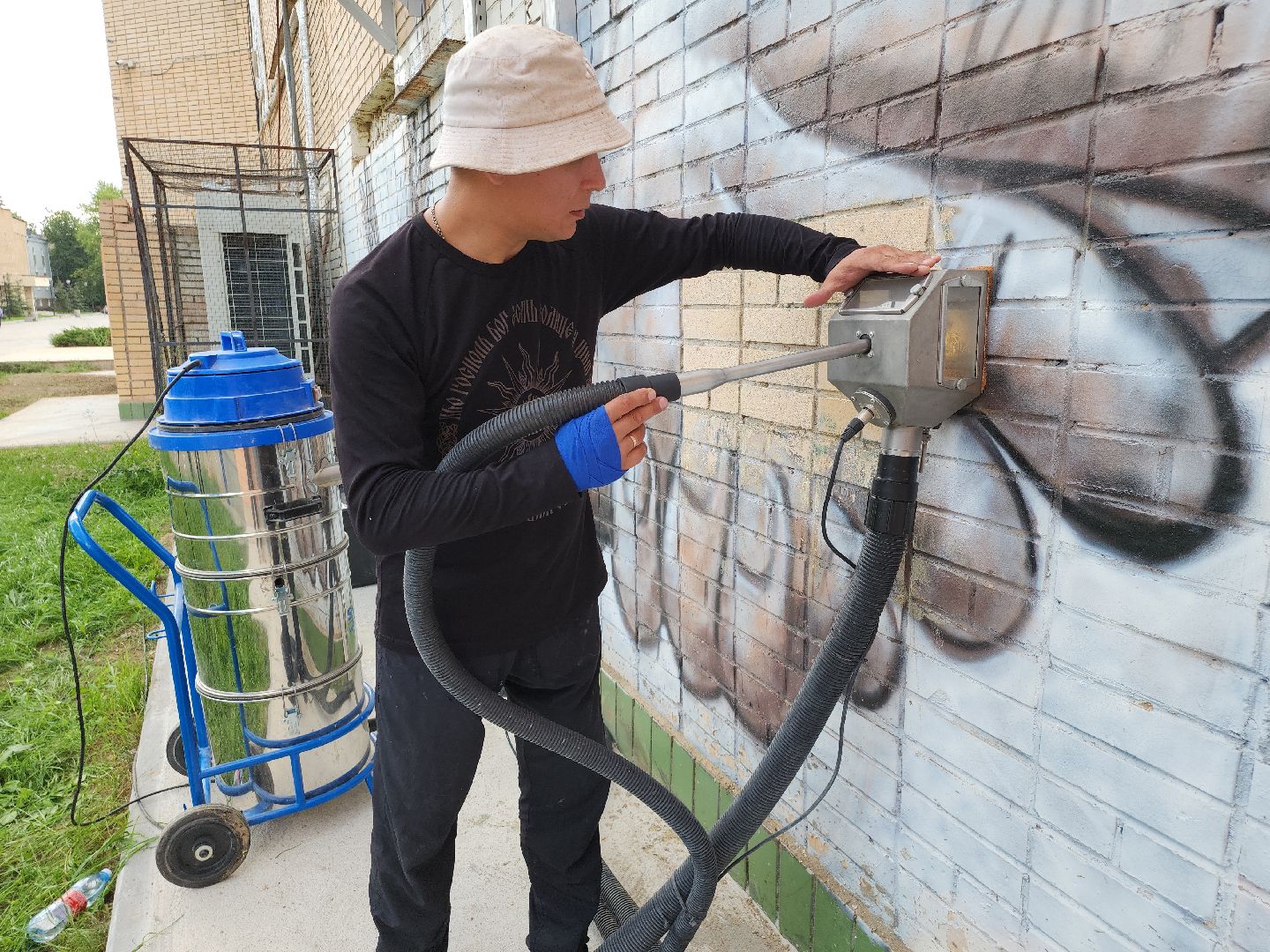 отчистка стен зданий, Домодедово