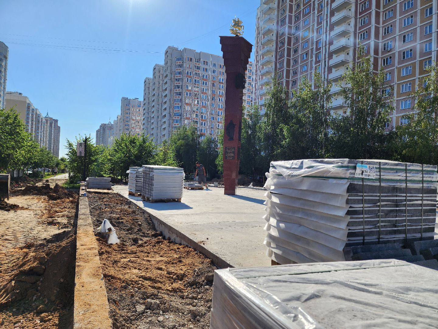 Подольск, стела, патриотизм, благоустройство