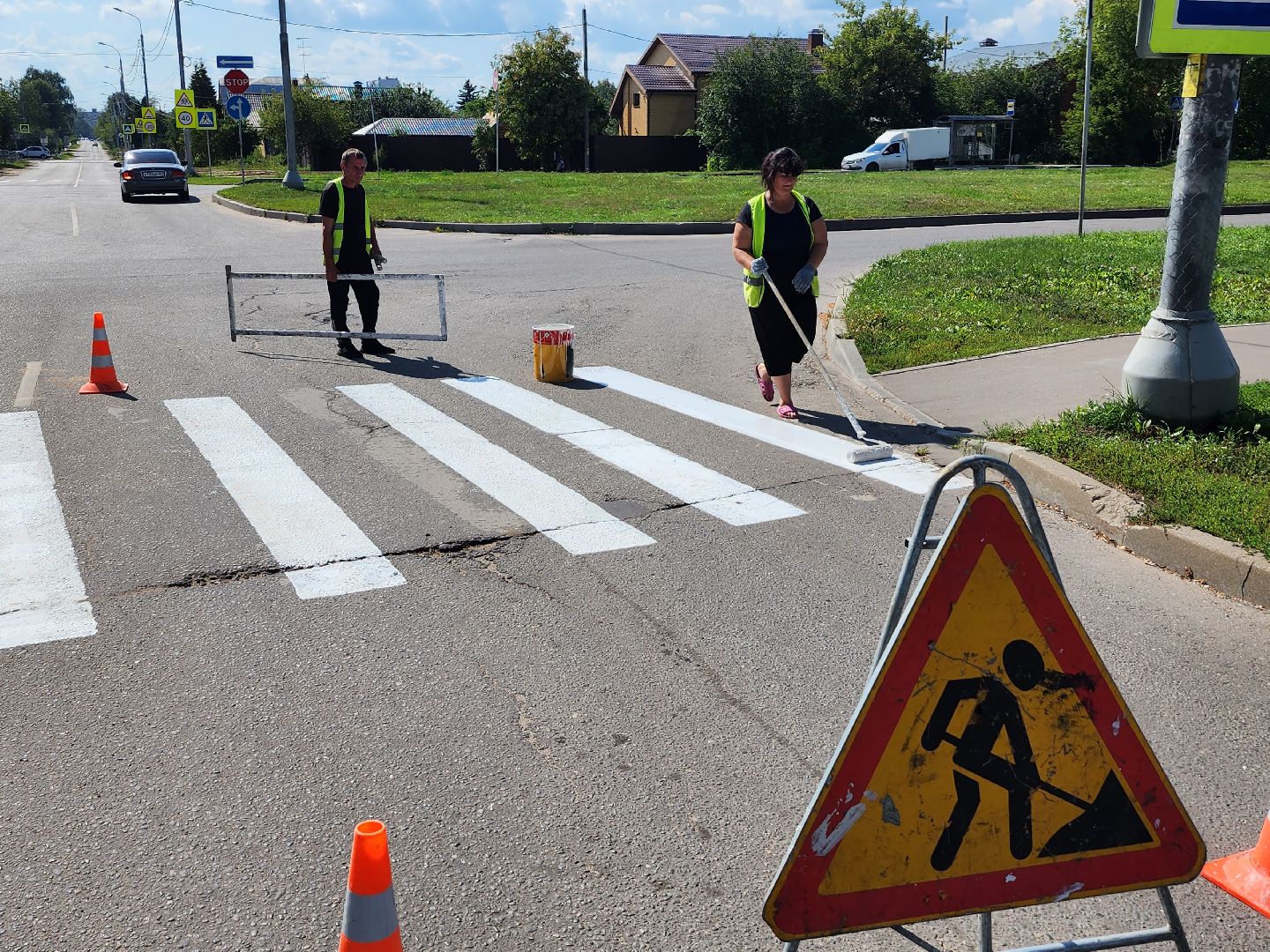 зебра, дороги, пешеходные переходы, дорожная разметка, серпухов, добродел,