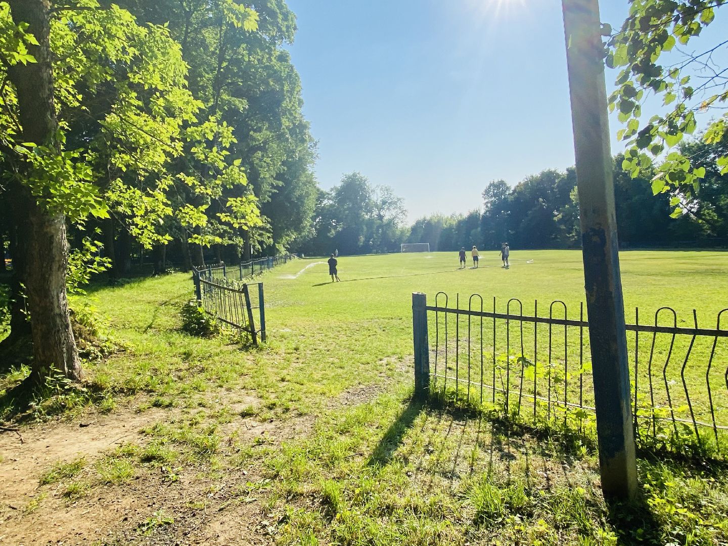 Домодедово, благоустройство, футбольное поле, обновленный газон