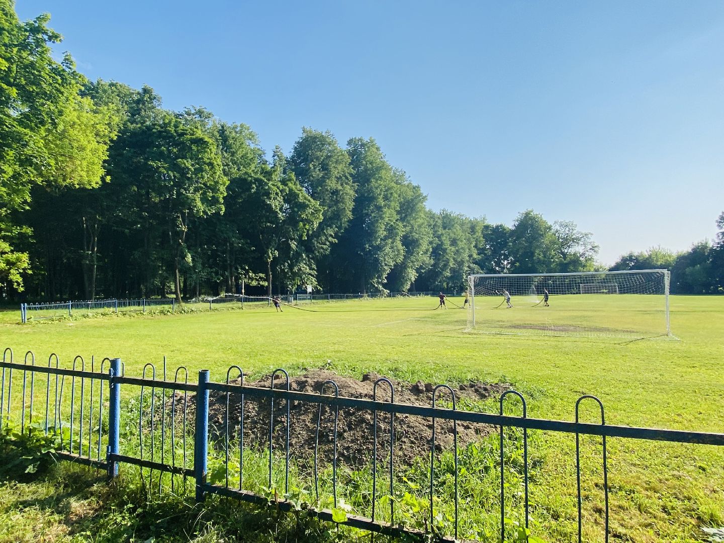 Домодедово, благоустройство, футбольное поле, обновленный газон