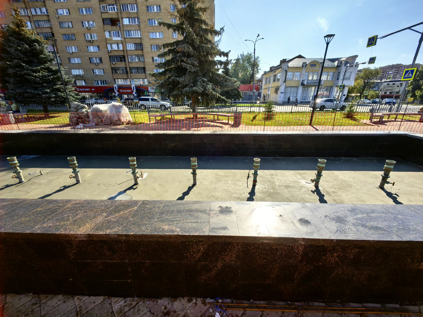 Фонтан, ремонт, День города, светильник