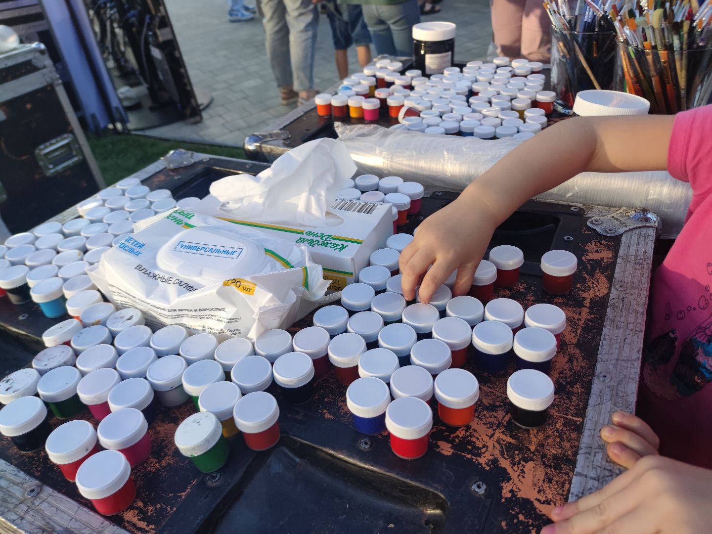 Коллективное творчество, рисование, картина, праздник, Дубна