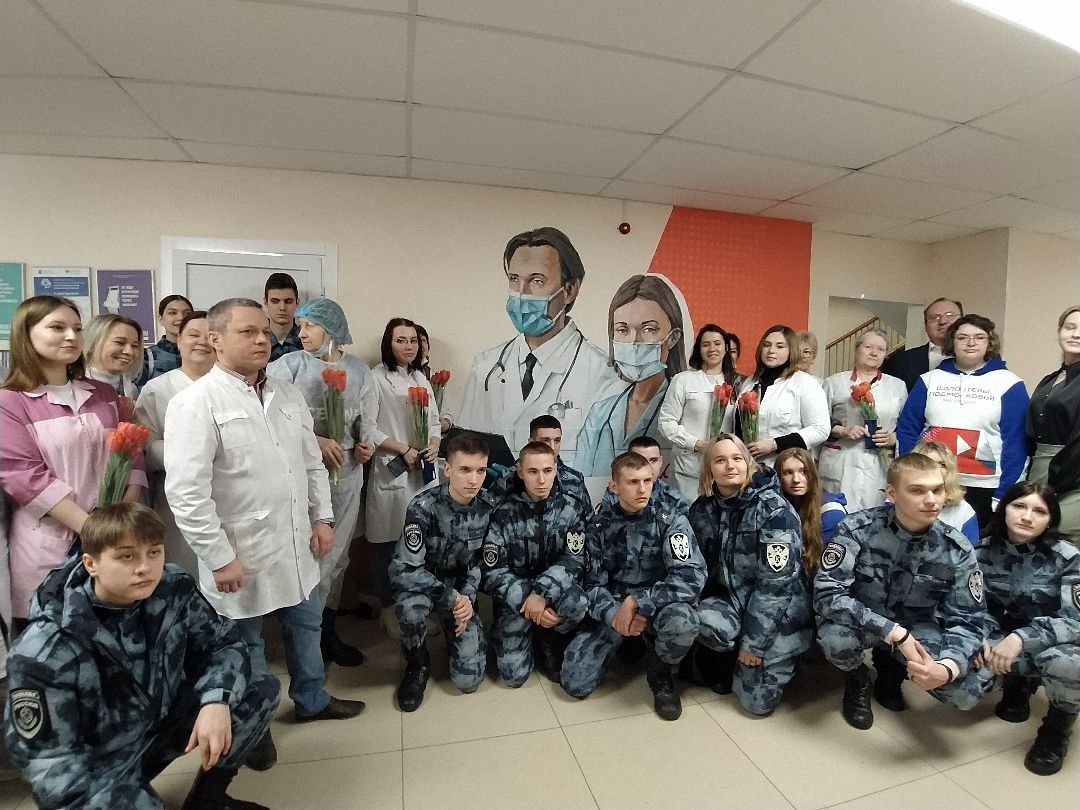 Граффити, акция, Щёлково, больница, Спасибо, врачи